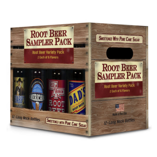 Root Beer Sampler 12 pack - Wood Crate