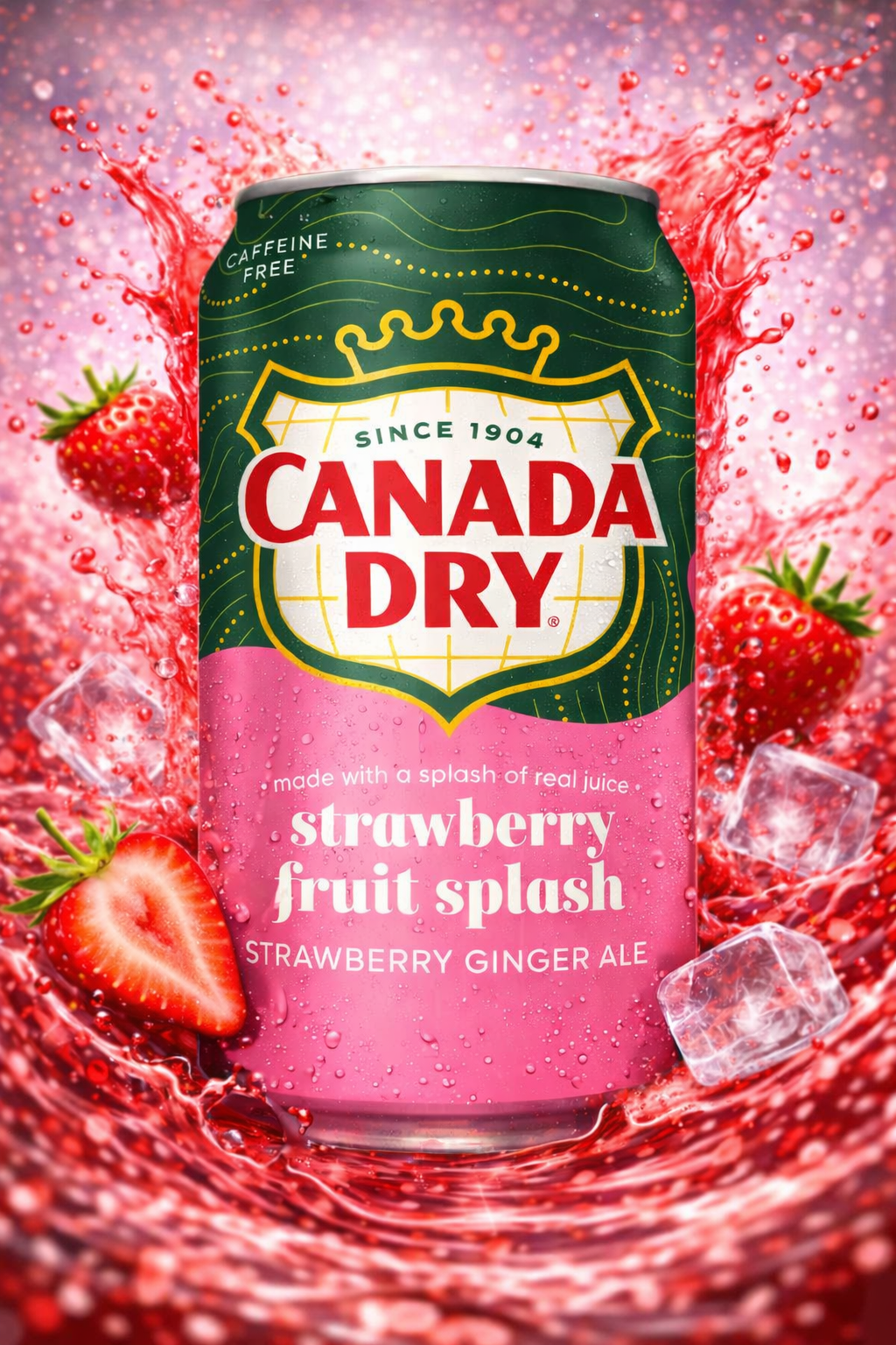 Canada Dry Fruit Splash Strawberry Ginger Ale - Vintage Soda Company