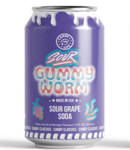 Candy Lips - Sour Gummy Worm - Vintage Soda Company