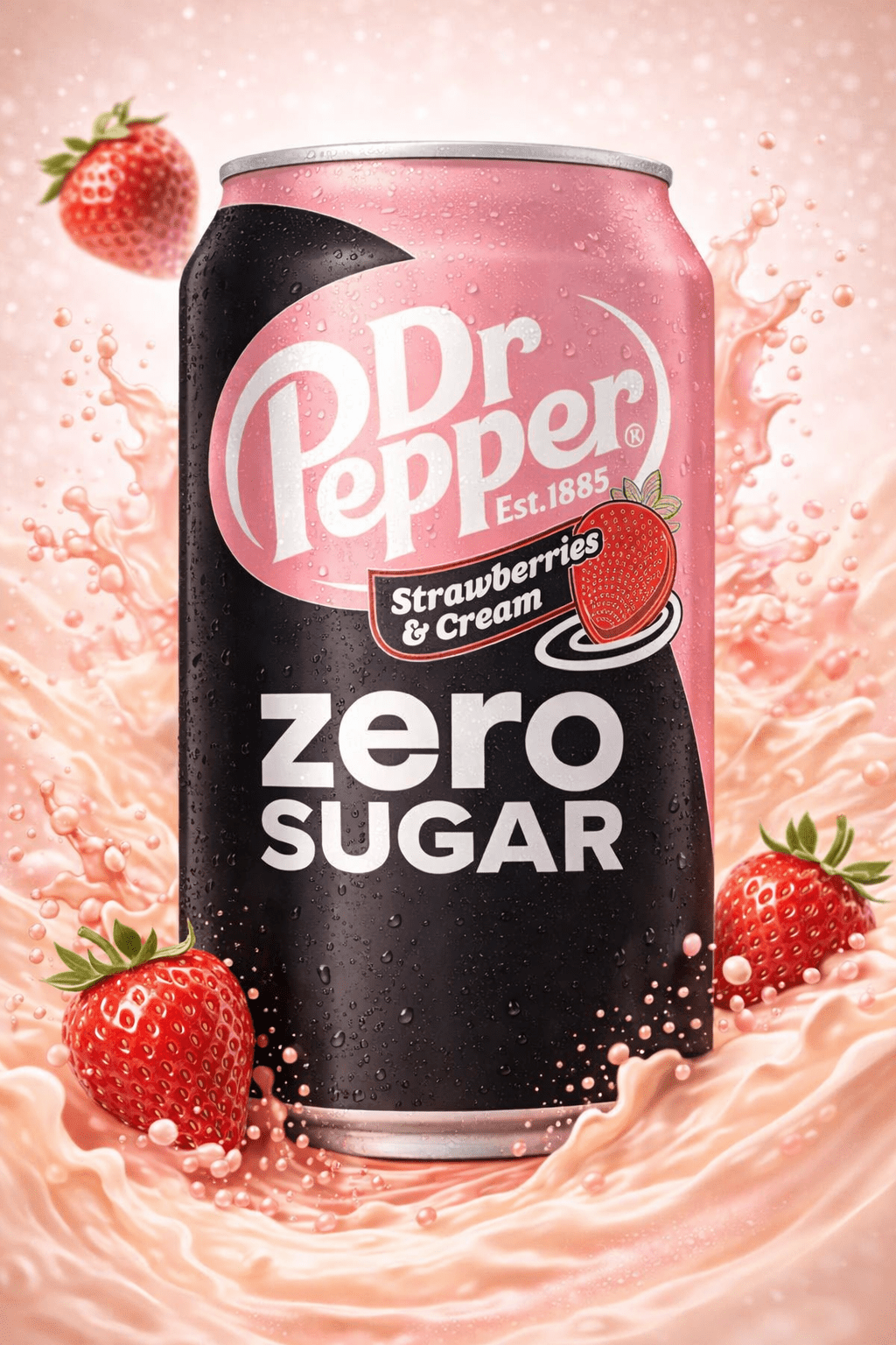 Dr Pepper Strawberries & Cream Zero - Case - Vintage Soda Company