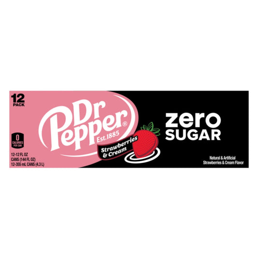 Dr Pepper Strawberries & Cream Zero - Case - Vintage Soda Company