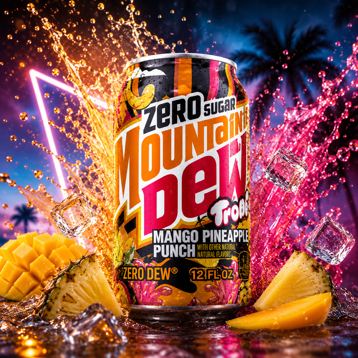 Mountain Dew Trolli Mango Pineapple Punch Zero - Vintage Soda Company